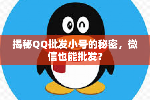 揭秘QQ批发小号的秘密，微信也能批发？